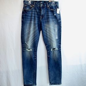 Aeropostale Real Original Denim Distressed Blue Skinny Jeans Mens Size 31 - NEW